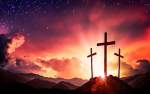 悔改十字架的图片 - 耶稣是弥赛亚和福音